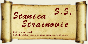 Stanica Strainović vizit kartica